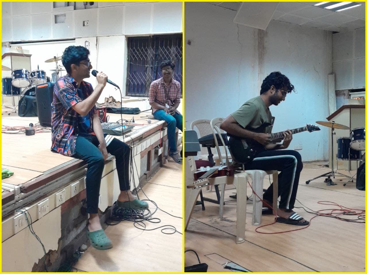 Abhishek N (Vocals) and Vivek (Guitar)